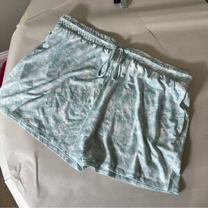 Wonderly Intimates Women’s Pajama Bottoms Shorts Size XL White & Teal